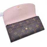 LOUIS VUITTON Louis Vuitton Monogram Portofoy Yemily Rose Ballerine M61289 Ladies Monogram Canvas Wallet AB Rank Used Ginzo