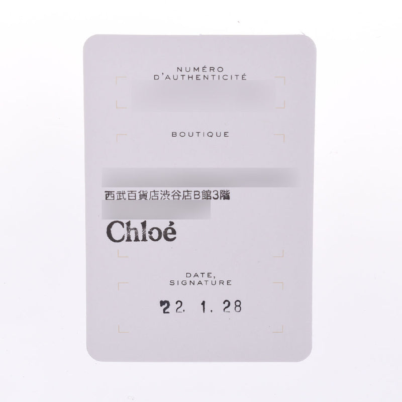 Chloe クロエ ウッディ ミディアムトートバッグ ホワイト/ブラウン ユニセックス キャンバス/カーフスキン トートバッグ 新品 銀蔵