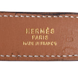HERMES Hermes Reversible 80cm Black/Tea Gold Bracket ○ T -engraved (around 1990) Men's BOX Calf/Chamonie Belt AB Rank Used Ginzo