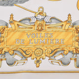 HERMES Hermes Care 90 VOILES DE LUMIERE / Light Sailing Ship White / Yellow Ladies Silk 100 % Scarf A Rank used Ginzo