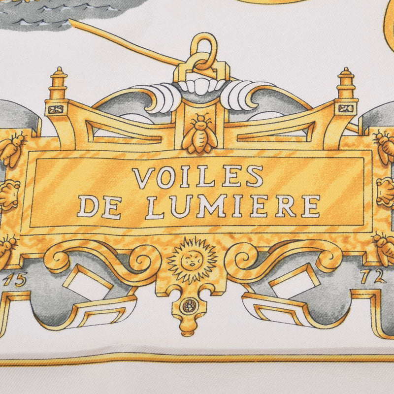エルメスカレ90 VOILES DE LUMIERE / 光の帆船 白/黄 レディース 
