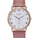 Patek Philippe Patek Philippe Karatrava 3919R Boys RG/Leather Watch Automatic White Dial A Rank Used Ginzo