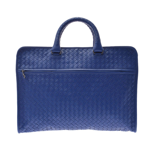 [Father's Day Product] BOTTEGAVENETA Bottega Veneta Intrecciato Blue B06812733A Men's Calf Business Bag New Delivery Ginzo