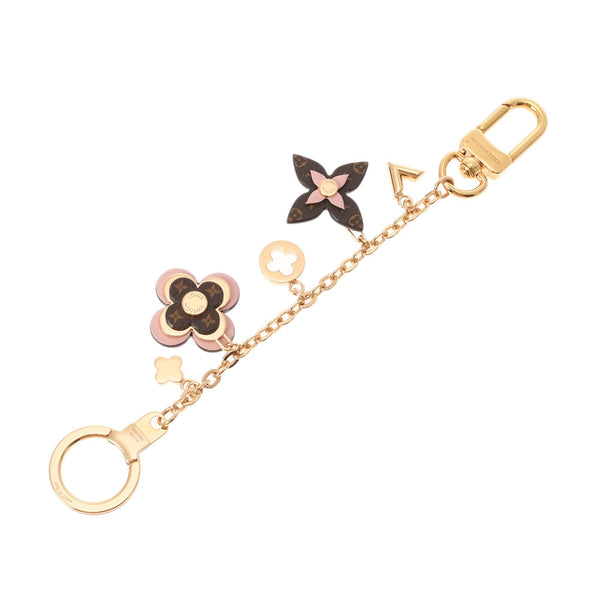 LOUIS VUITTON Louis Vuitton Bijouel Shenne Blooming Flower Brown/Pink Gold Bracket M63086 Ladies GP Keychain A Rank Used Ginzo