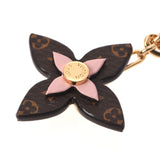 LOUIS VUITTON Louis Vuitton Bijouel Shenne Blooming Flower Brown/Pink Gold Bracket M63086 Ladies GP Keychain A Rank Used Ginzo