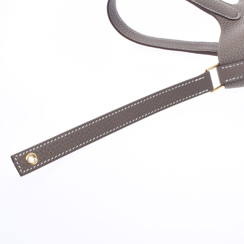 HERMES エルメス ピコタンロック PM  エトゥープ ゴールド金具 Z刻印(2021年頃) レディース トリヨンクレマンス ハンドバッグ 新同 中古 銀蔵