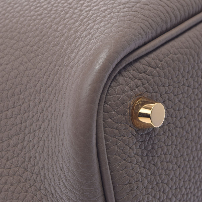 HERMES エルメス ピコタンロック PM  エトゥープ ゴールド金具 Z刻印(2021年頃) レディース トリヨンクレマンス ハンドバッグ 新同 中古 銀蔵