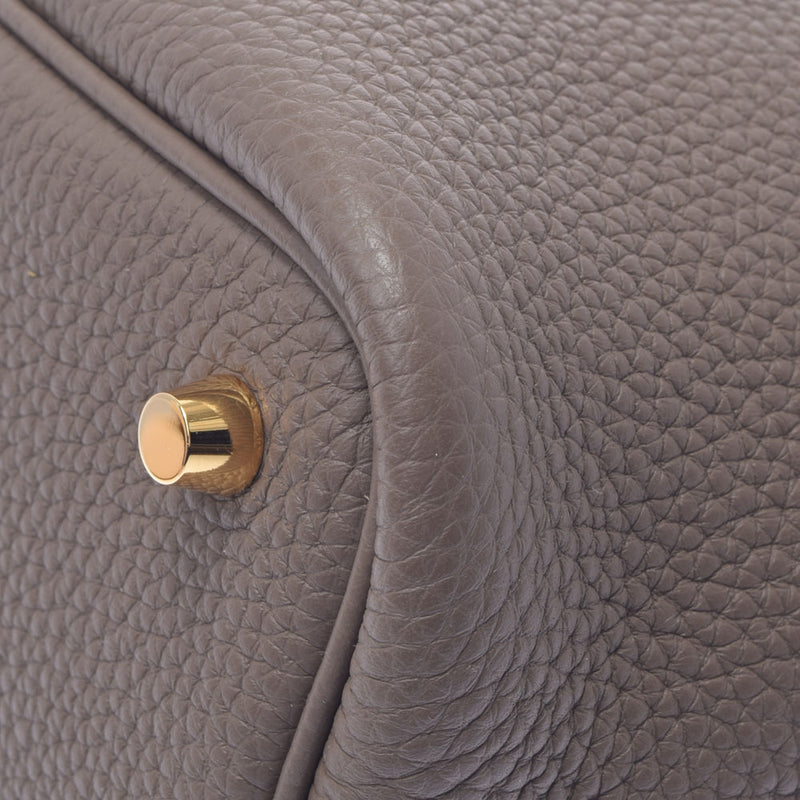 HERMES エルメス ピコタンロック PM  エトゥープ ゴールド金具 Z刻印(2021年頃) レディース トリヨンクレマンス ハンドバッグ 新同 中古 銀蔵