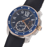 Cartier Cartier Calibuled Cartier W2CA0008 Men's SS/PG/Rubber Watch Automatic Blue Dial A Rank used Ginzo