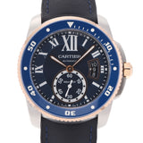 Cartier Cartier Calibuled Cartier W2CA0008 Men's SS/PG/Rubber Watch Automatic Blue Dial A Rank used Ginzo