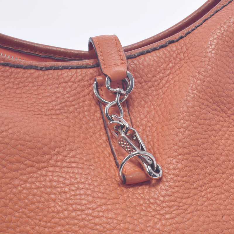 HERMES Hermes Trim 31 Orange Silver Bracket □ H -engraved (around 2004) Ladies Toryon Lemance One Shoulder Bag B Rank Used Ginzo
