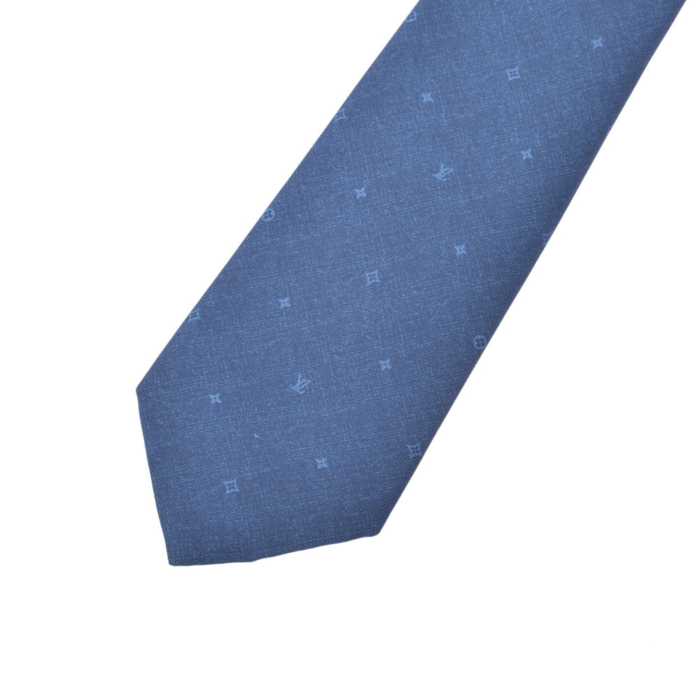 魂　未使用級　ルイヴィトン　ネクタイ　コンステレーションデニム　モノグラム ルイヴィトンクラヴァットコンステレーションデニム 7CM ブルー
