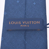 LOUIS VUITTON Louis Vuitton Clavad Contestation Denim 7cm Blue Marine M67996 Men's Silk 100% Tie Unused Ginzo