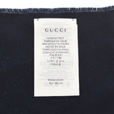 GUCCI Gucci GG Pattern Scarf Navy Unisex Cashimia 100 % Muffler unused Ginzo