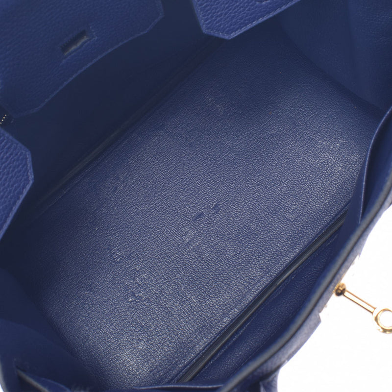HERMES Hermes Birkin 30 Blue Ankle Gold Gold Cool C engraved (around 2018) Ladies Togo Handbag A Rank Used Ginzo