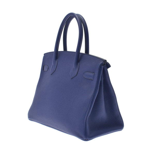 HERMES Hermes Birkin 30 Blue Ankle Gold Gold Cool C engraved (around 2018) Ladies Togo Handbag A Rank Used Ginzo