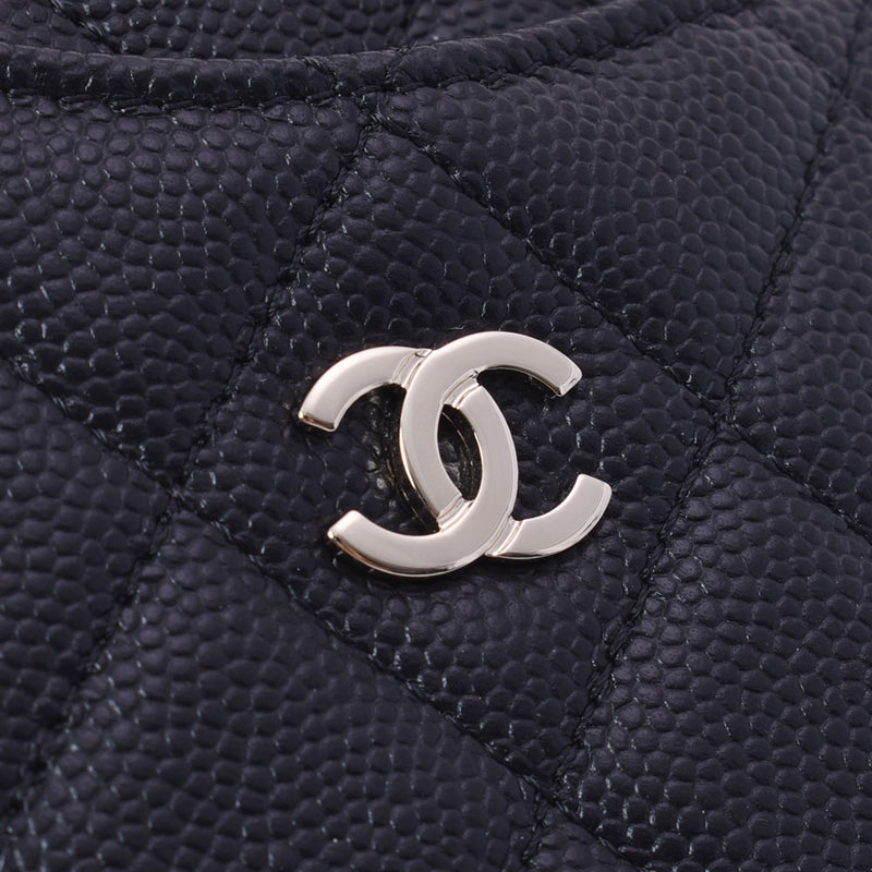 CHANEL Chanel Matrasse Classic Pouch Card With Pocket Black Gold Bracket AP0225 Unisex Caviar Skin Coin Case New Used Ginzo