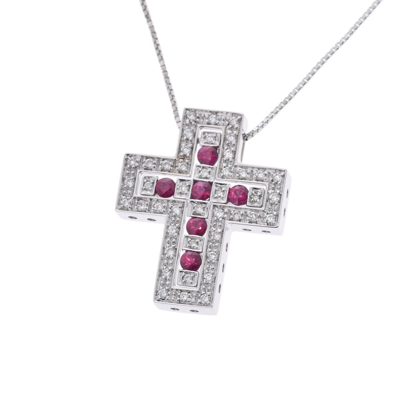 DAMIANI Damiani Bell Epock S Diamond Ruby Unisex K18WG Necklace A Rank used Ginzo