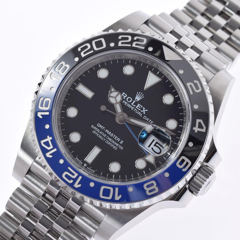 【現金特価】ROLEX ロレックス GMTマスター2 黒/青ベゼル 126710BLNR メンズ SS 腕時計 自動巻き 黒文字盤 Aランク 中古 銀蔵