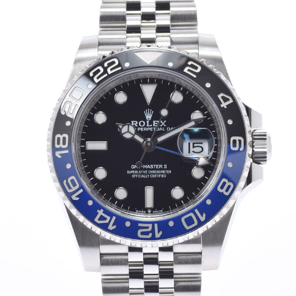 [Cash special price] ROLEX Rolex GMT Master 2 Black/Blue Bezel 126710BLNR Men's SS Watch Automatic Black Dial A Rank Used Ginzo