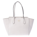 Gucci Gucci Wing Tote White 354408女士小牛手提袋A级使用Ginzo