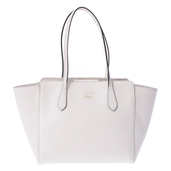 GUCCI Gucci Wing Tote White 354408 Ladies Calf Tote Bag A Rank used Ginzo