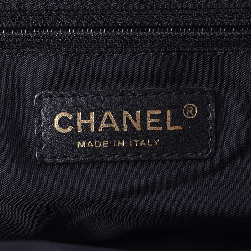 Chanel Chanel Neut Travel Line Black Ladies Nylon Handbag AB级使用Ginzo