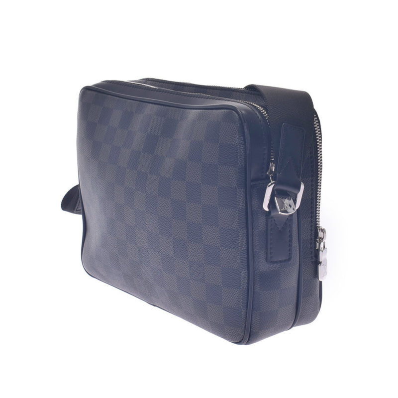 LOUIS VUITTON ルイヴィトン ダミエ グラフィット トロカデロ メッセンジャー 黒/グレー N40087 メンズ ダミエグラフィットキャンバス ショルダーバッグ Bランク 中古 銀蔵