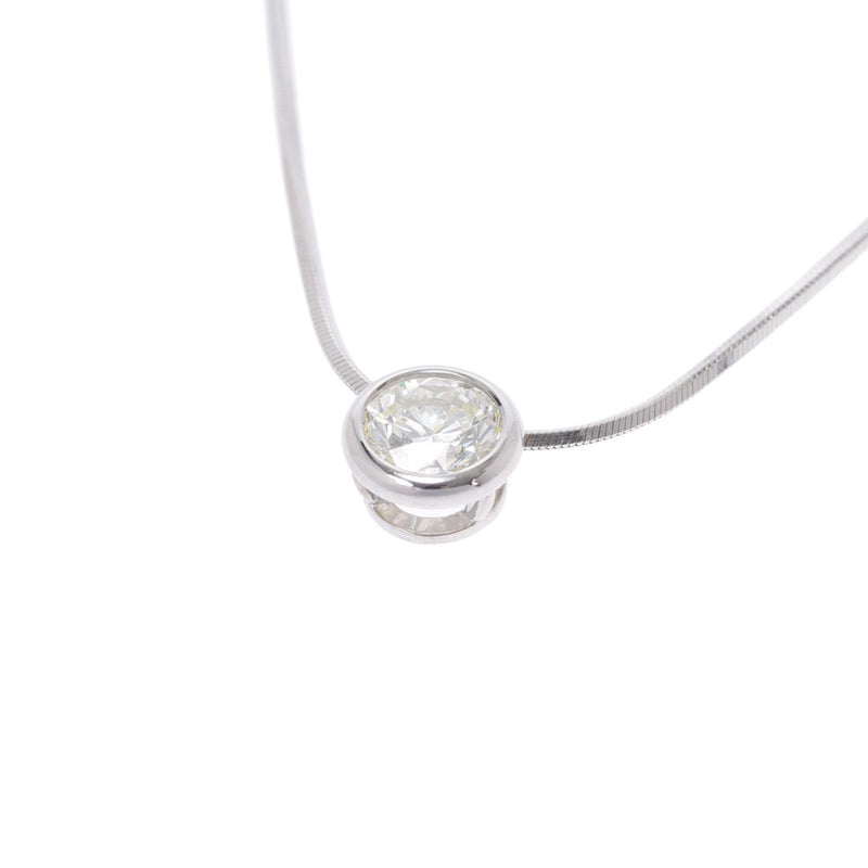 Other diamond 0.504ct single diamond silver ladies PT850/900 Necklace A rank used Ginzo