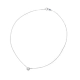 Other diamond 0.504ct single diamond silver ladies PT850/900 Necklace A rank used Ginzo