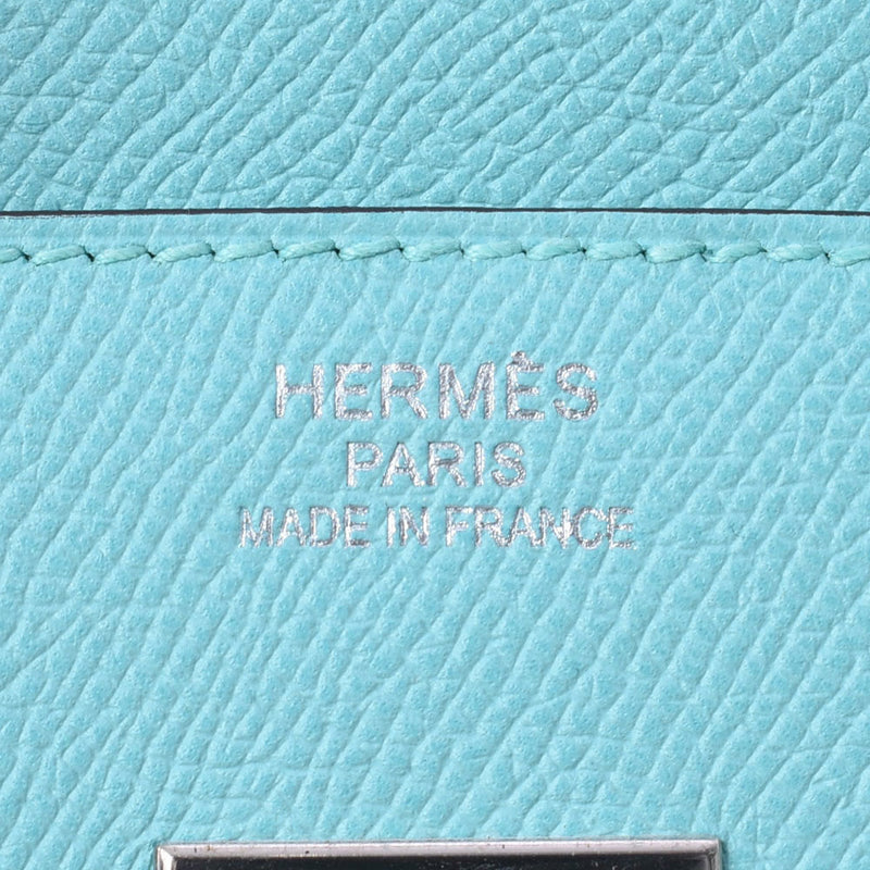 HERMES Hermes Birkin 35 Blue Ator Silver metal T -engraved (around 2015) Ladies Vo Epson Handbag A Rank Used Ginzo