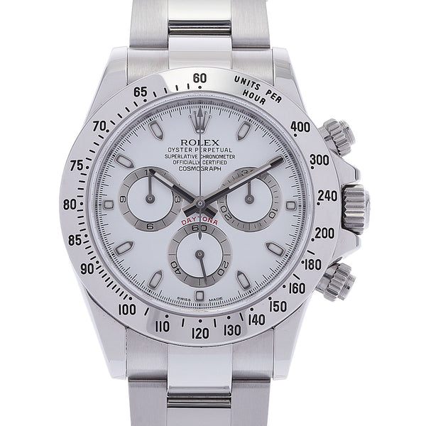 [Cash special price] ROLEX Rolex Daytona 116520 Men's SS Watch Automatic White Dial A Rank used Ginzo