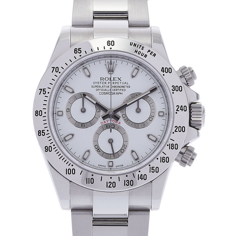 [Cash special price] ROLEX Rolex Daytona 116520 Men's SS Watch Automatic White Dial A Rank used Ginzo