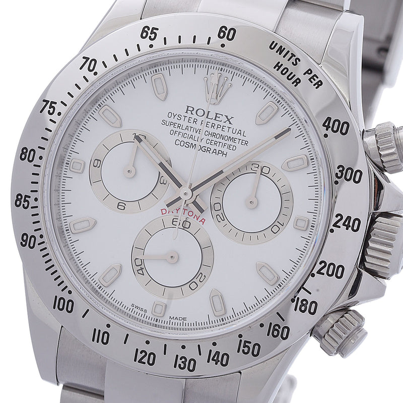 [Cash special price] ROLEX Rolex Daytona 116520 Men's SS Watch Automatic White Dial A Rank used Ginzo