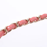 CHANEL Chanel Matrasse Chain 25cm Ginza 5th Anniversary Pink Gold Bracket Ladies Enamel Shoulder Bag B Rank used Ginzo