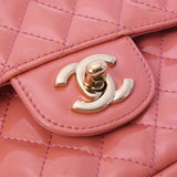 CHANEL Chanel Matrasse Chain 25cm Ginza 5th Anniversary Pink Gold Bracket Ladies Enamel Shoulder Bag B Rank used Ginzo