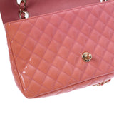 CHANEL Chanel Matrasse Chain 25cm Ginza 5th Anniversary Pink Gold Bracket Ladies Enamel Shoulder Bag B Rank used Ginzo