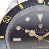 ROLEX Rolex Submarina Black Bezel 16613 Men's SS/YG Watch Automatic Black Dial A Rank Used Ginzo