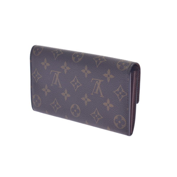 LOUIS VUITTON Louis Vuitton Monogram Portofoyilla Old Brown M61734 Unisex Monogram Canvas Wallet AB Rank Used Ginzo