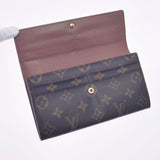 路易威顿路易·维顿（Louis Vuitton）路易威登（Louis Vuitton）会标portofoyilla旧棕色M61734男女通用会标帆布钱包ab rank rank二手ginzo