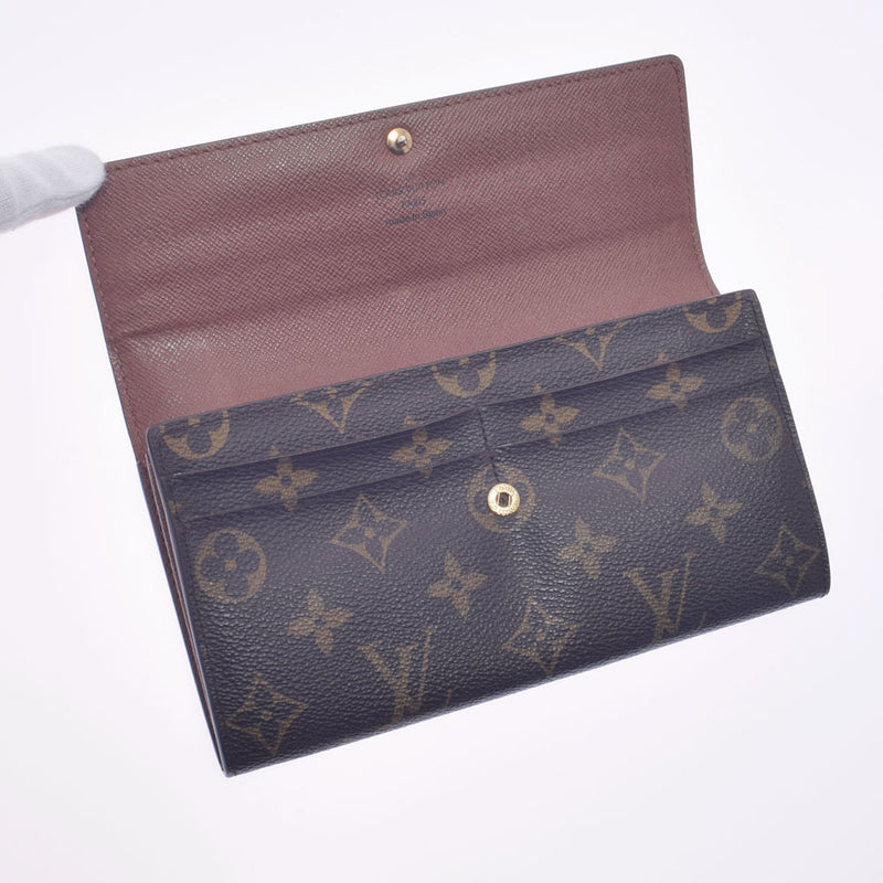 LOUIS VUITTON Louis Vuitton Monogram Portofoyilla Old Brown M61734 Unisex Monogram Canvas Wallet AB Rank Used Ginzo