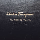 Salvatore Ferragamo Ferragamo Vala链链海军蓝色金支架223054女士皮革肩带级别用Ginzo