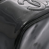 CHANEL Chanel Horizontal Vanity Bag Black Gold Bracket A07058 Ladies Enamel Handbag A Rank used Ginzo
