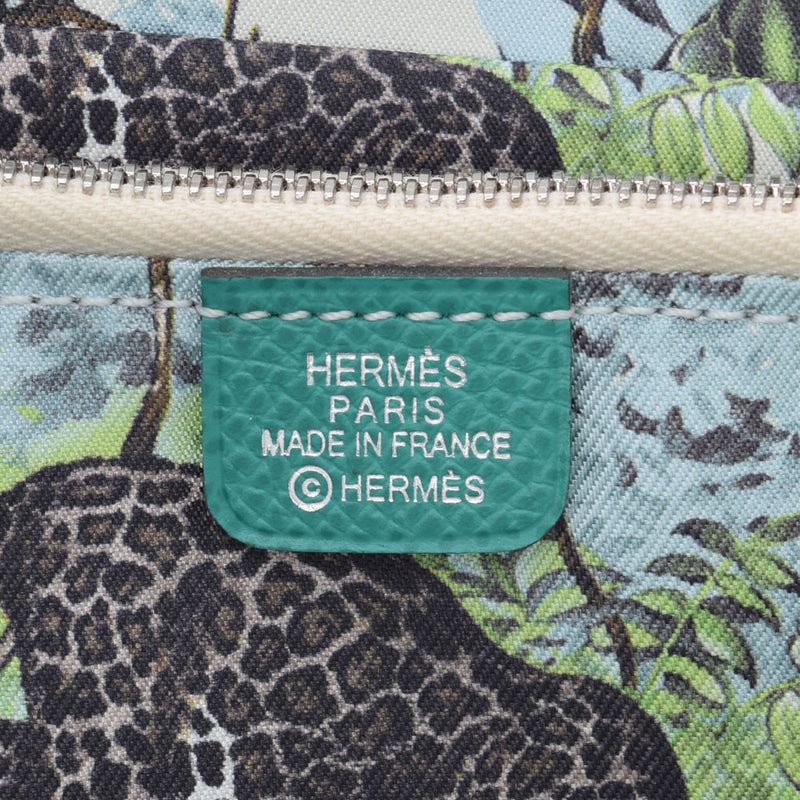 HERMES エルメス アザップロング シルクイン ヴェールジェイド シルバー金具 Z刻印(2021年頃) レディース ヴォーエプソン 長財布 Aランク 中古 銀蔵