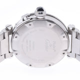 Cartier Cartier Cartier Pasha Taimer W31077M7男士SS观看自动黑色拨号A级使用Ginzo