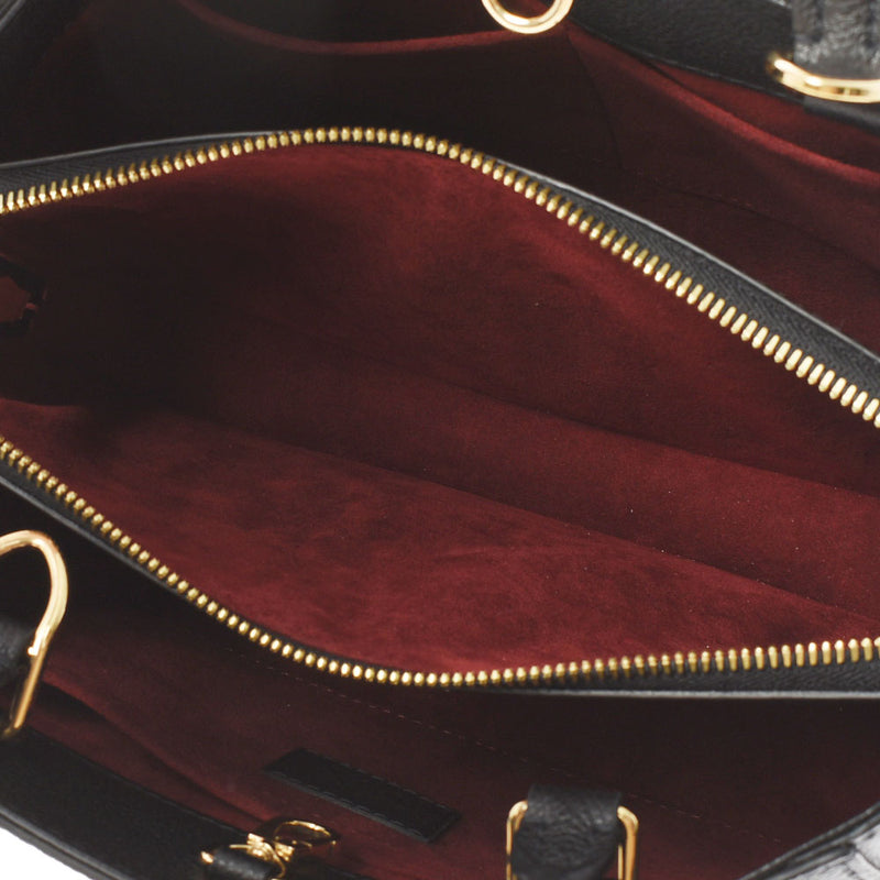 路易威顿路易斯·维顿（Louis Vuitton）路易·威登（Louis Vuitton）会标gomplant montenyu bb 2way黑色/米色M45778女士皮革手提包级别使用Ginzo