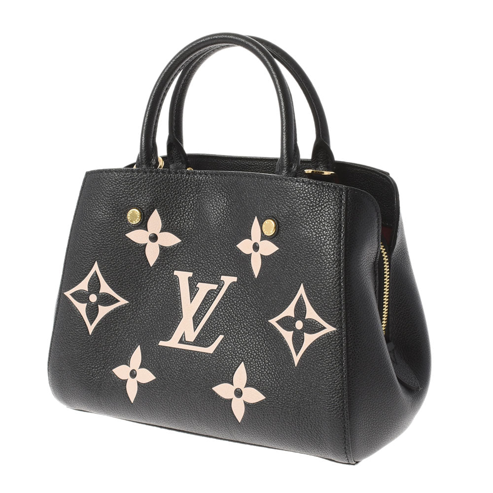 ルイヴィトンアンプラント モンテーニュBB 2WAY 14145 ブラック/ベージュ レディース レザー ハンドバッグ M45778 LOUIS  VUITTON 中古 – 銀蔵オンライン