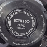 SEIKO Seiko Astron Solar GPS SBXA011 Men's Titanium/Rubber Watch Black Dial AB Rank Used Ginzo