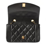 香奈儿Chanel Matrasse Diana连锁肩肩黑色金架女士RAM皮肤肩cab ab AB级使用Ginzo