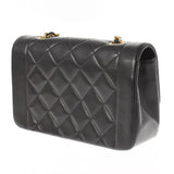 香奈儿Chanel Matrasse Diana连锁肩肩黑色金架女士RAM皮肤肩cab ab AB级使用Ginzo